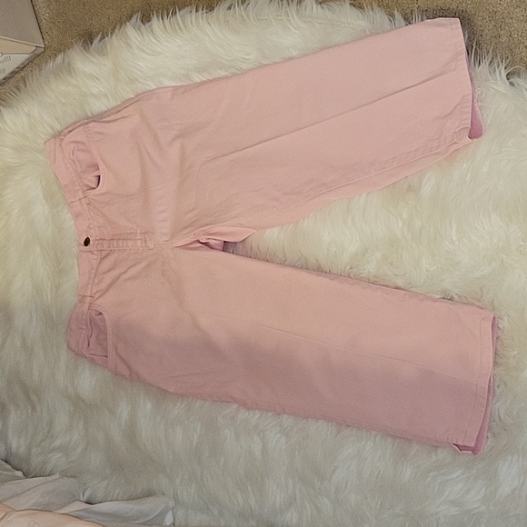 Lauren Jeans Co by Ralph Lauren pink stretch denim crop classic 5 pocket…12 EUC - Picture 1 of 8